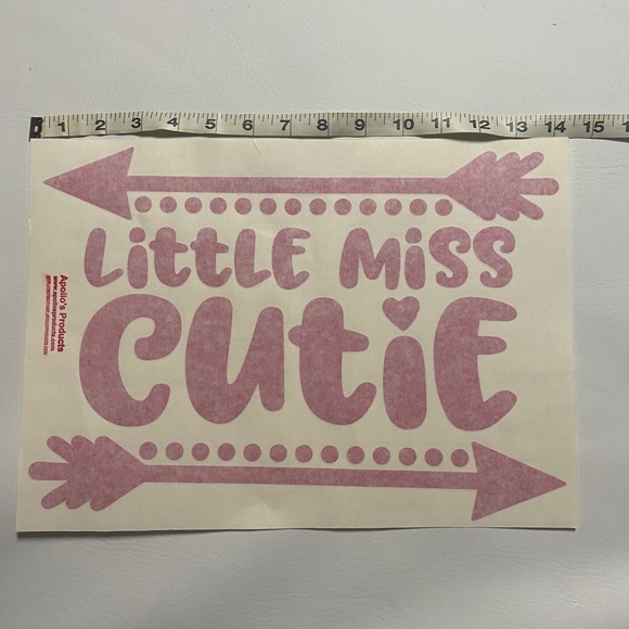 Little Miss Cutie decal by Apollo’s products 12x10 - Picture 3 of 4